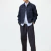 Pantalones anchos con pliegues para hombre | Altura larga Pantalones anchos con pliegues para hombre | Altura larga