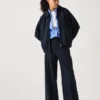 Pantalones anchos de jersey cepillado para mujer Pantalones anchos de jersey cepillado para mujer