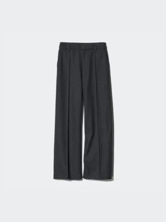 Pantalones anchos de jersey cepillado para mujer