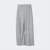 Pantalones anchos de jersey cepillado para mujer | Talla alta