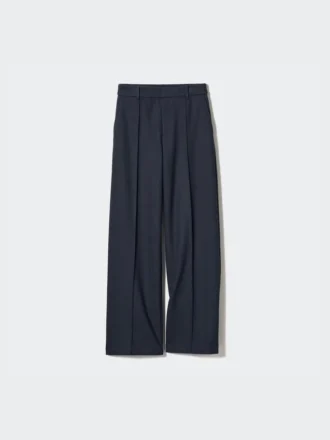 Pantalones anchos de jersey cepillado para mujer | Talla alta
