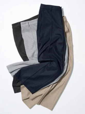 Pantalones anchos de jersey cepillado para mujer