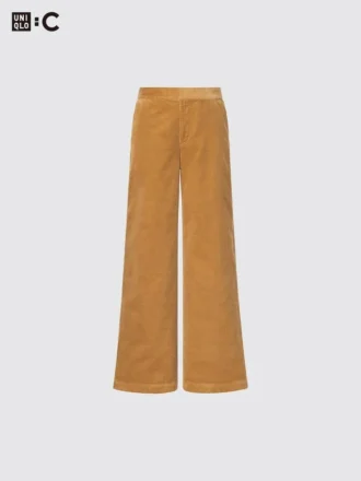 Pantalones anchos de pana para mujer