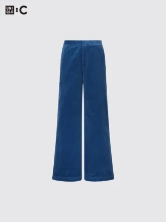 Pantalones anchos de pana para mujer