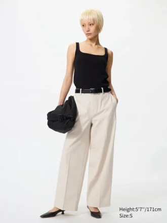 Pantalones anchos elegantes para mujer