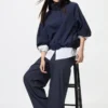 Pantalones anchos elegantes para mujer | A rayas Pantalones anchos elegantes para mujer | A rayas