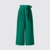 Pantalones anchos hasta el tobillo con cinturón para mujer