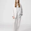 Pantalones anchos plisados de algodón y lyocell para mujer Pantalones anchos plisados de algodón y lyocell para mujer