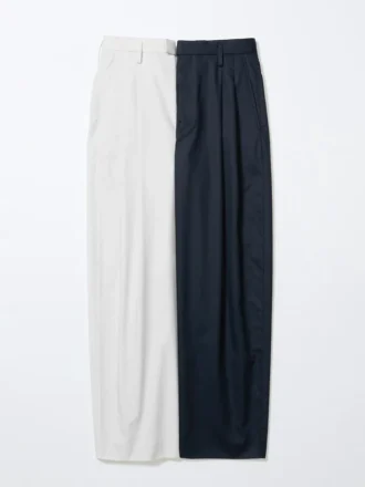 Pantalones anchos plisados de algodón y lyocell para mujer