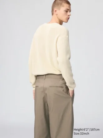 Pantalones anchos plisados para hombre