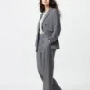 Pantalones anchos plisados para mujer Pantalones anchos plisados para mujer