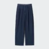 Pantalones anchos plisados para mujer | Denim Pantalones anchos plisados para mujer | Denim