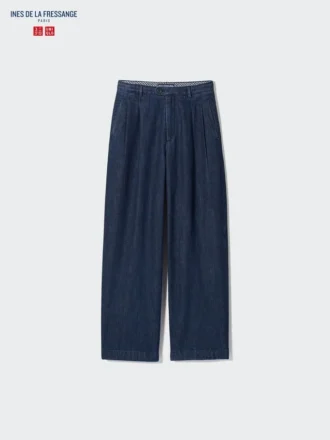 Pantalones anchos plisados para mujer | Denim