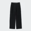 Pantalones anchos plisados para mujer | Denim Pantalones anchos plisados para mujer | Denim