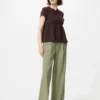 Pantalones anchos plisados para mujer | Tallas altas