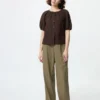 Pantalones anchos plisados para mujer | Tallas altas Pantalones anchos plisados para mujer | Tallas altas