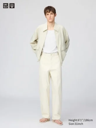 Pantalones chinos anchos para hombre