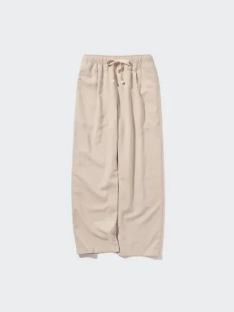 Pantalones cómodos de mezcla de lino para mujer