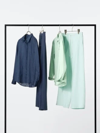 Pantalones cómodos de mezcla de lino para mujer Pantalones cómodos de mezcla de lino para mujer