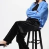Pantalones cómodos de terciopelo suave para mujer Pantalones cómodos de terciopelo suave para mujer