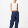 Pantalones cónicos de lino y algodón para mujer Pantalones cónicos de lino y algodón para mujer
