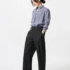 Pantalones cónicos de lino y algodón para mujer Pantalones cónicos de lino y algodón para mujer