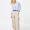 Pantalones cónicos de lino y algodón para mujer Pantalones cónicos de lino y algodón para mujer