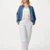 Pantalones cónicos de lino y algodón para mujer | A rayas Pantalones cónicos de lino y algodón para mujer | A rayas