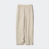 Pantalones cónicos de lino y algodón para mujer | Talla alta Pantalones cónicos de lino y algodón para mujer | Talla alta