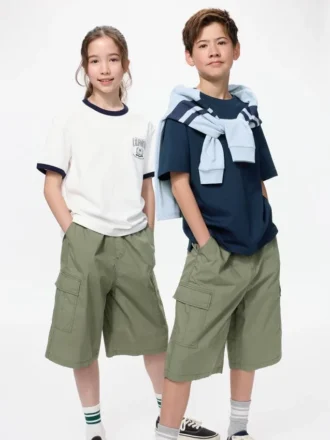 Pantalones cortos cargo holgados para niños