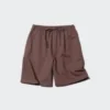Pantalones cortos cómodos de mezcla de lino para mujer