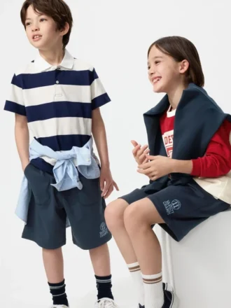 Pantalones cortos de algodón AIRism para niños | Estampado