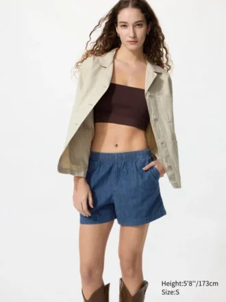 Pantalones cortos de algodón para mujer | Denim