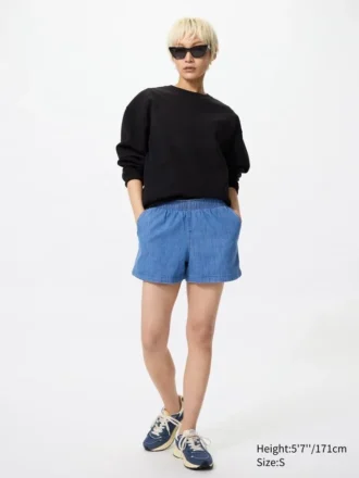Pantalones cortos de algodón para mujer | Denim