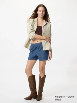 Pantalones cortos de algodón para mujer | Denim