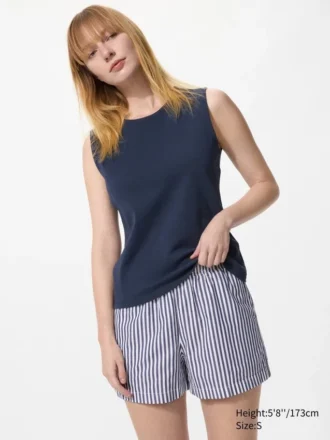 Pantalones cortos de algodón para mujer | Rayas