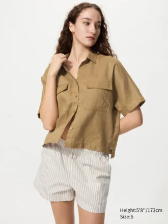 Pantalones cortos de algodón para mujer | Rayas