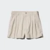 Pantalones cortos de lino y algodón para mujer Pantalones cortos de lino y algodón para mujer