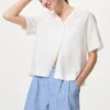 Pantalones cortos de lino y algodón para mujer | A rayas Pantalones cortos de lino y algodón para mujer | A rayas