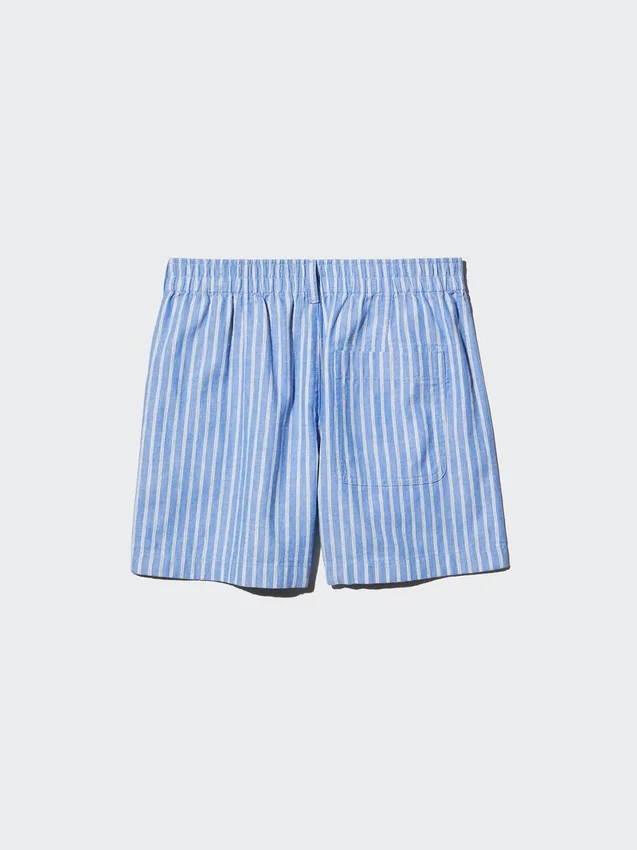 Pantalones cortos de lino y algodón para mujer | A rayas Pantalones cortos de lino y algodón para mujer | A rayas