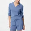Pantalones cortos de punto acanalado lavables para mujer