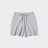 Pantalones cortos de punto acanalado lavables para mujer
