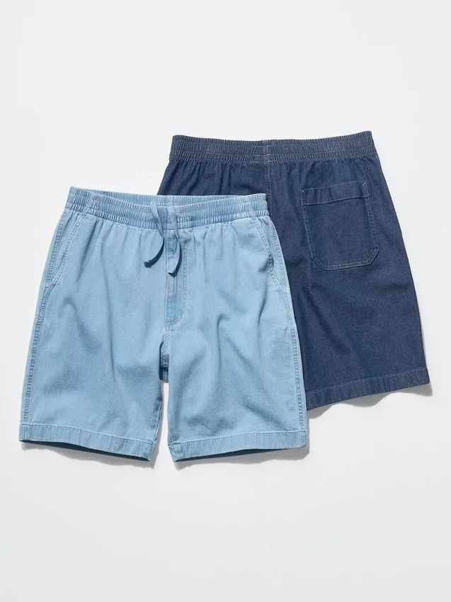 Pantalones cortos elásticos unisex | Denim | 20 cm Pantalones cortos elásticos unisex | Denim | 20 cm