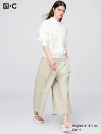 Pantalones culotte de algodón para mujer