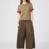 Pantalones culotte de algodón para mujer Pantalones culotte de algodón para mujer