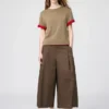Pantalones culotte de algodón para mujer Pantalones culotte de algodón para mujer