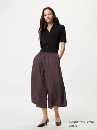 Pantalones culotte de nylon para mujer