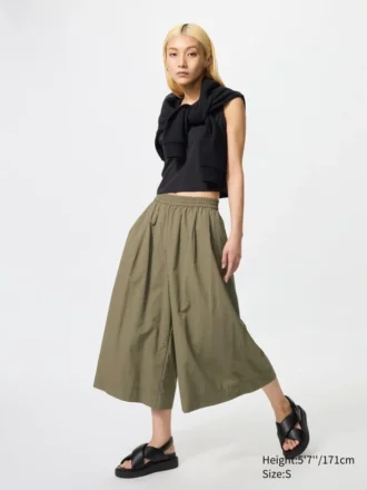 Pantalones culotte de nylon para mujer
