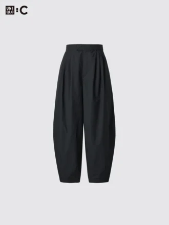 Pantalones de algodón con corte globo para mujer