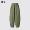 Pantalones de algodón con corte globo para mujer Pantalones de algodón con corte globo para mujer